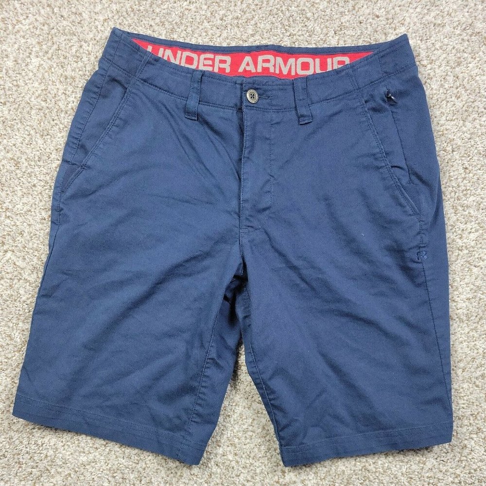 Under Armour Golf Shorts Mens 34 Blue Performance